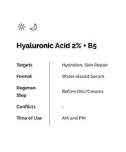 Load image into Gallery viewer, THE ORDINARY Hyaluronic Acid 2% + B5 (30ml)
